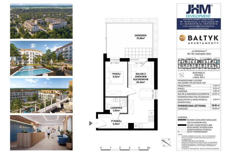 Apartament wakacyjny 39,66 m², piętro 1, oferta nr D/2