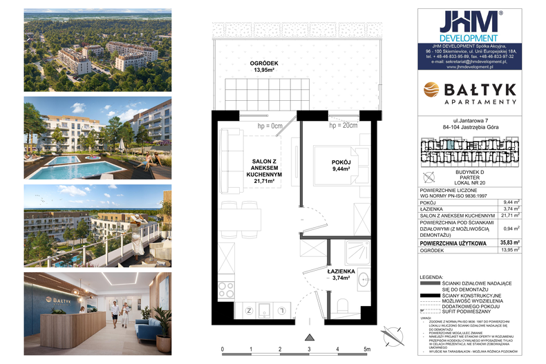Apartament wakacyjny 35,83 m², piętro 1, oferta nr D/20