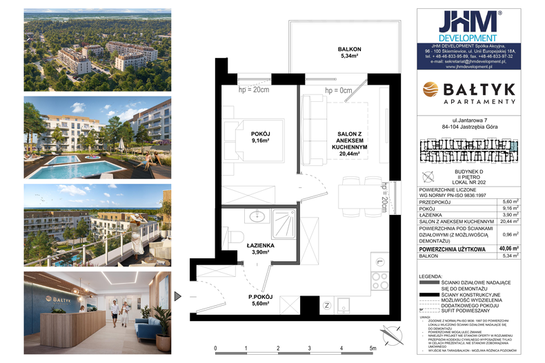 Apartament wakacyjny 40,06 m², piętro 3, oferta nr D/202