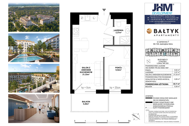 Apartament wakacyjny 35,11 m², parter, oferta nr D/209