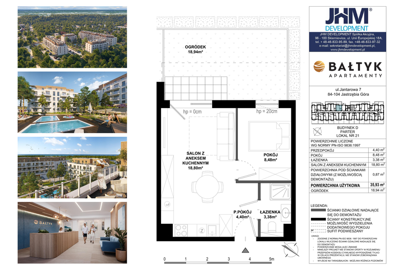 Apartament wakacyjny 35,93 m², piętro 1, oferta nr D/21