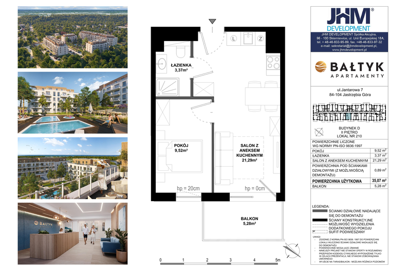 Apartament wakacyjny 35,07 m², piętro 3, oferta nr D/210