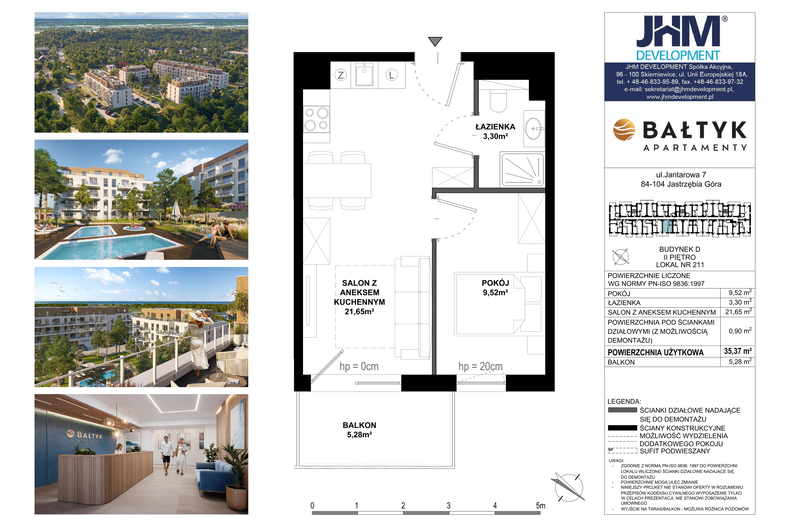 Apartament wakacyjny 35,37 m², piętro 3, oferta nr D/211