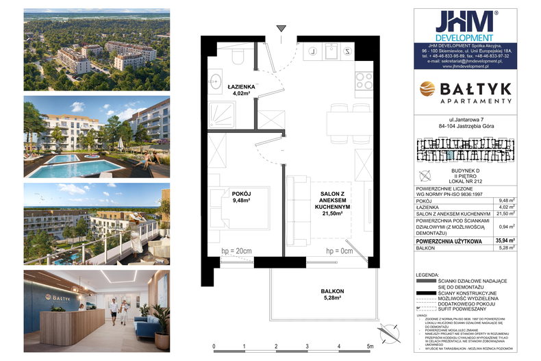 Apartament wakacyjny 35,94 m², piętro 3, oferta nr D/212