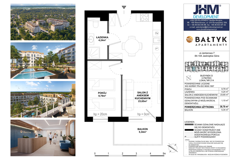 Apartament wakacyjny 38,78 m², piętro 3, oferta nr D/214