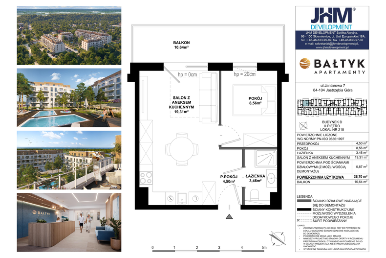 Apartament wakacyjny 36,70 m², piętro 3, oferta nr D/218