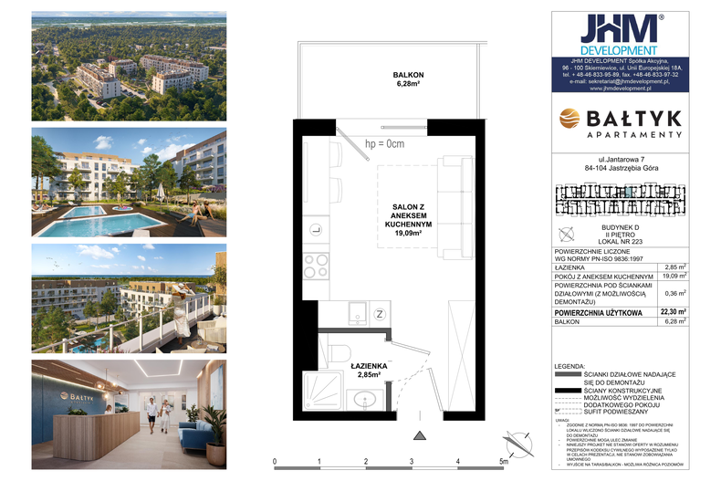 Apartament wakacyjny 22,30 m², piętro 3, oferta nr D/223