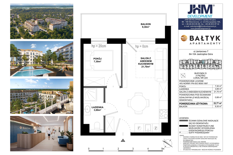 Apartament wakacyjny 33,77 m², piętro 3, oferta nr D/224