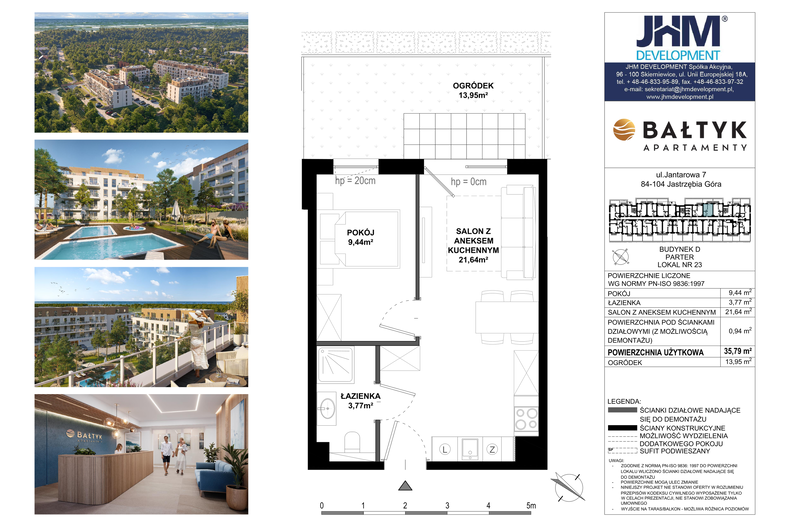 Apartament wakacyjny 35,79 m², piętro 1, oferta nr D/23