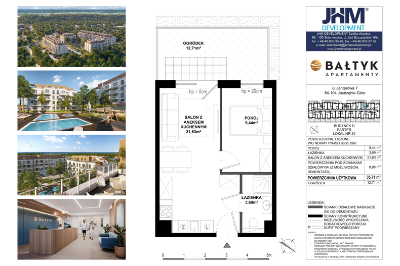 Apartament wakacyjny 35,71 m², piętro 1, oferta nr D/24