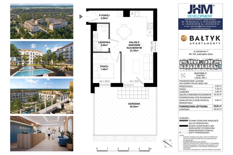 Apartament wakacyjny 38,82 m², piętro 1, oferta nr D/3