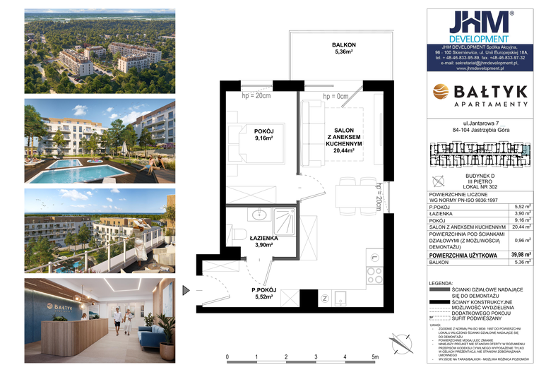 Apartament wakacyjny 39,98 m², piętro 4, oferta nr D/302