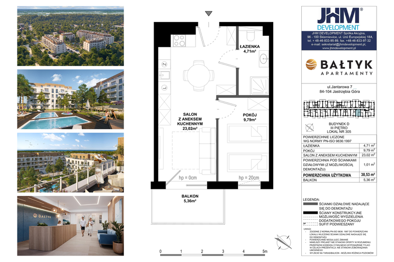 Apartament wakacyjny 38,53 m², piętro 4, oferta nr D/305