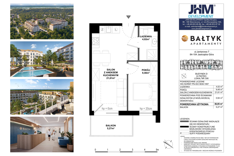 Apartament wakacyjny 36,05 m², piętro 4, oferta nr D/306