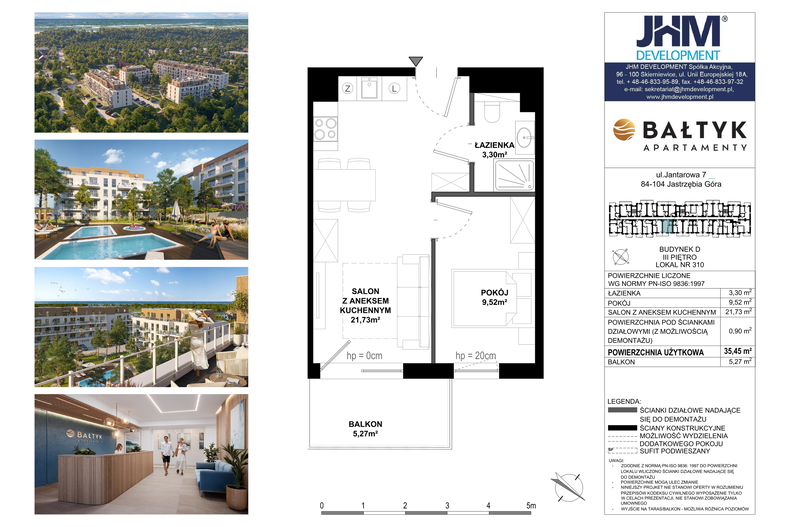 Apartament wakacyjny 35,45 m², piętro 4, oferta nr D/310