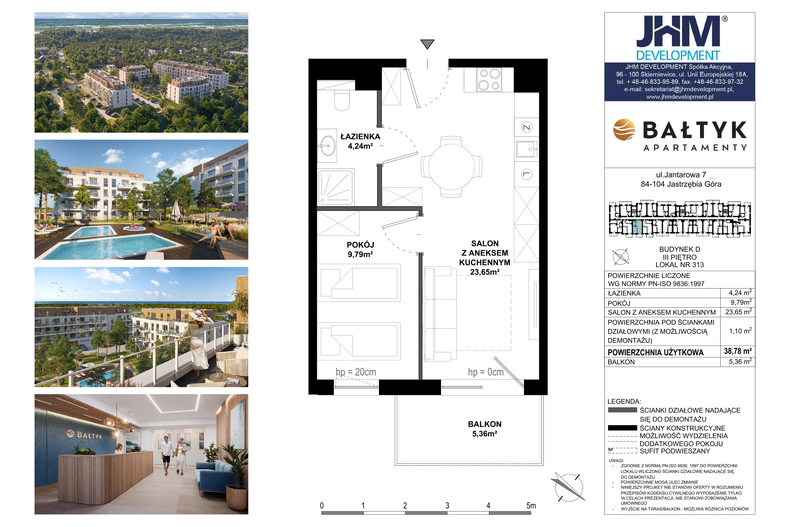Apartament wakacyjny 38,78 m², piętro 4, oferta nr D/313
