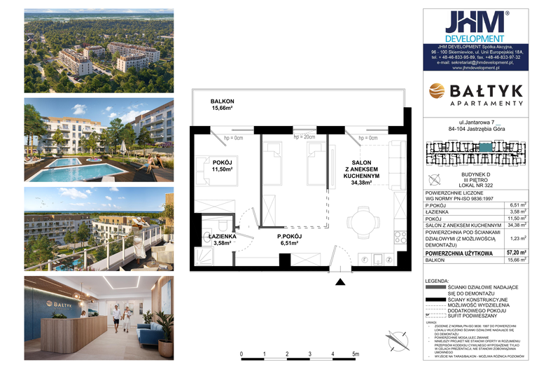 Apartament wakacyjny 57,20 m², piętro 4, oferta nr D/322