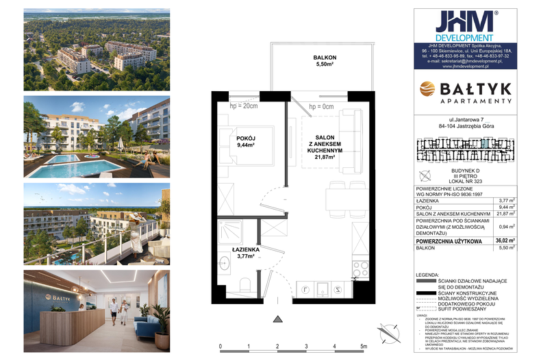 Apartament wakacyjny 36,02 m², piętro 4, oferta nr D/323