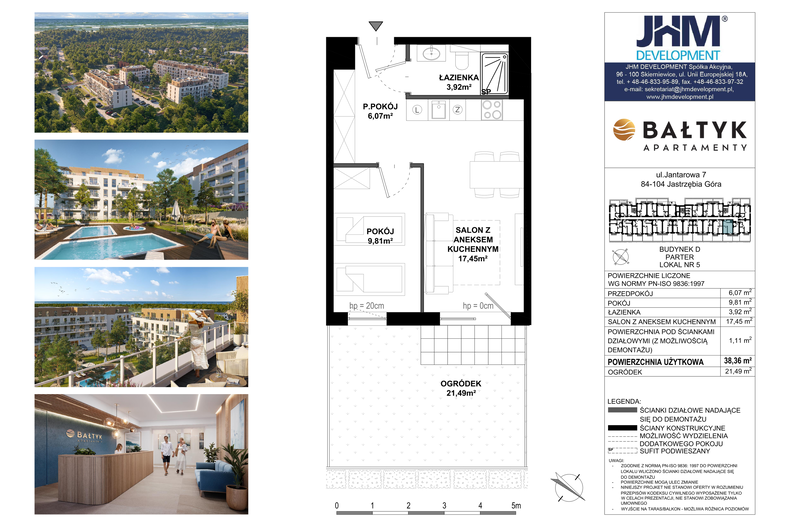 Apartament wakacyjny 38,36 m², piętro 1, oferta nr D/5