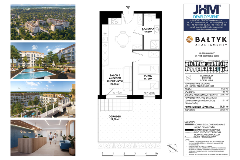 Apartament wakacyjny 38,31 m², piętro 1, oferta nr D/6
