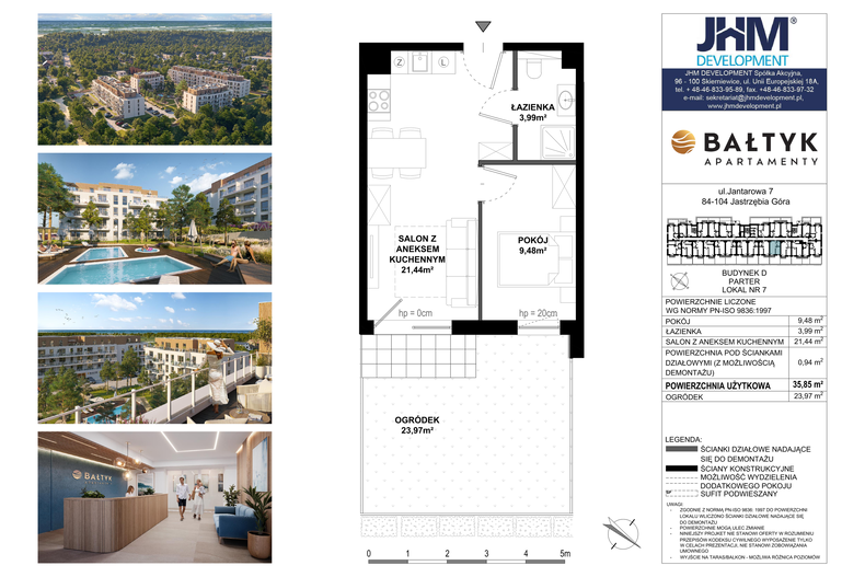 Apartament wakacyjny 35,85 m², piętro 1, oferta nr D/7
