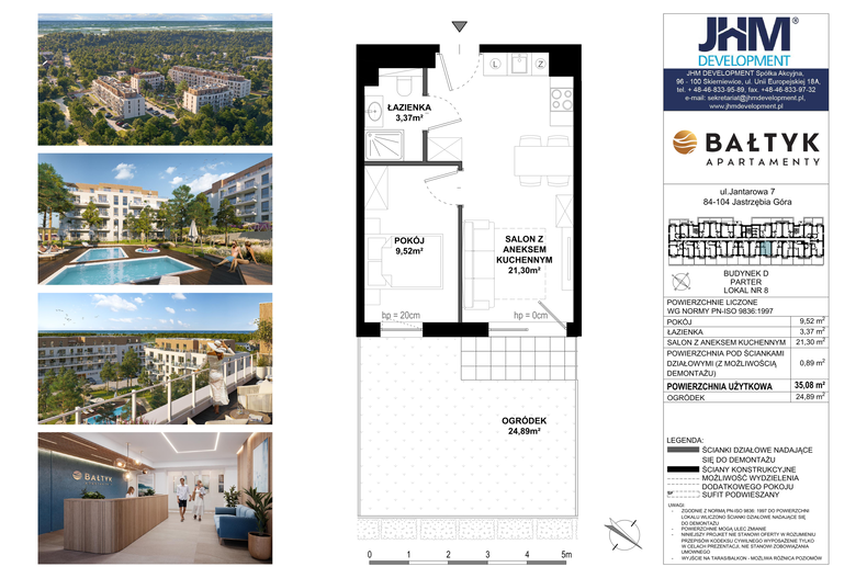 Apartament wakacyjny 35,08 m², piętro 1, oferta nr D/8