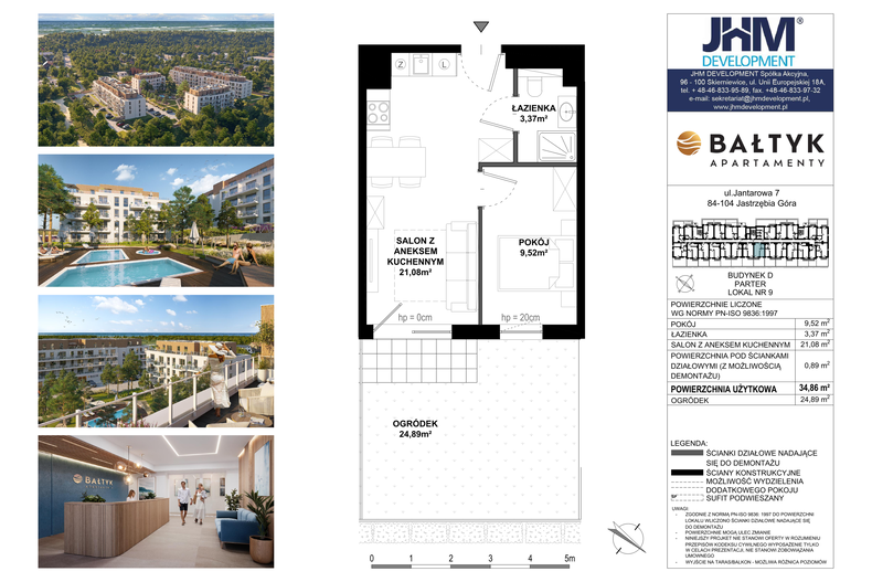 Apartament wakacyjny 34,86 m², piętro 1, oferta nr D/9