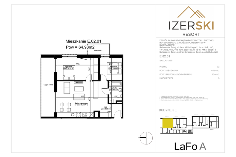 Apartament wakacyjny 64,98 m², piętro 2, oferta nr E.02.01