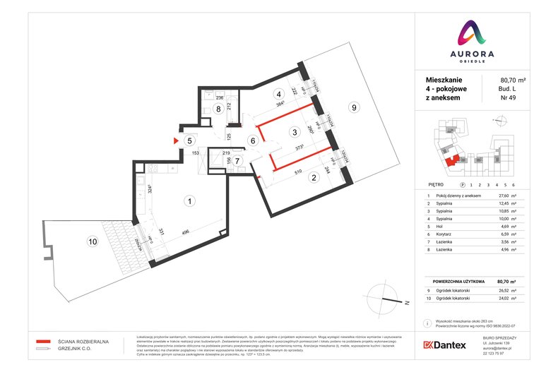 Mieszkanie 80,70 m², parter, oferta nr L1/M049