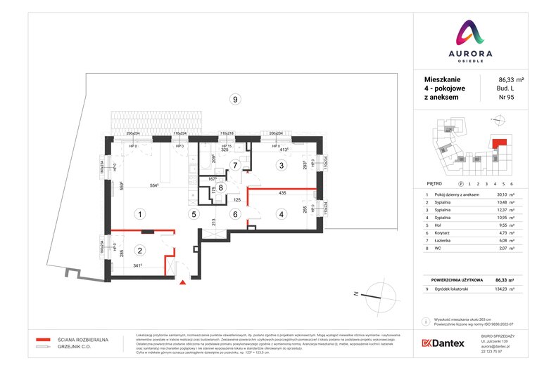 Mieszkanie 86,33 m², parter, oferta nr L1/M095