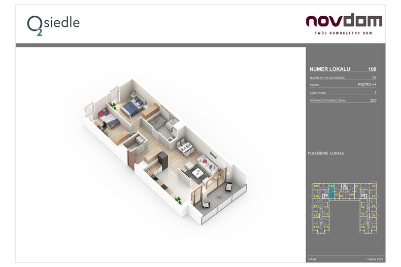 Apartament 65,29 m², piętro 4, oferta nr B/108
