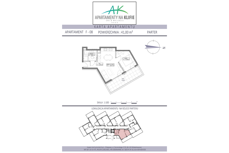 Apartament wakacyjny 41,00 m², parter, oferta nr F-08