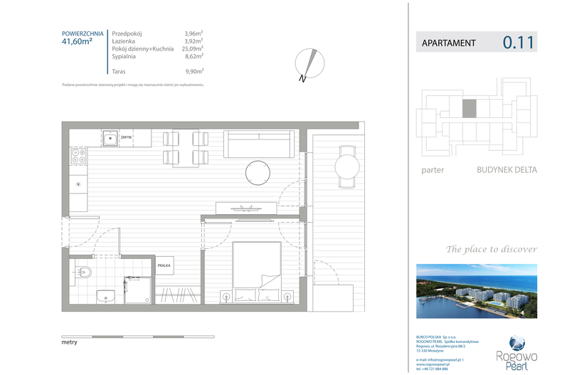 Apartament wakacyjny 41,60 m², parter, oferta nr D/0.11