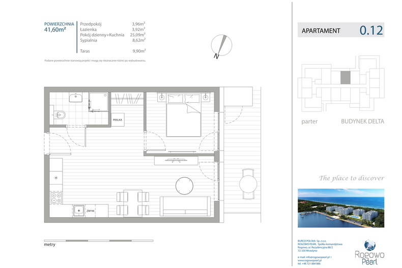 Apartament wakacyjny 41,60 m², parter, oferta nr D/0.12