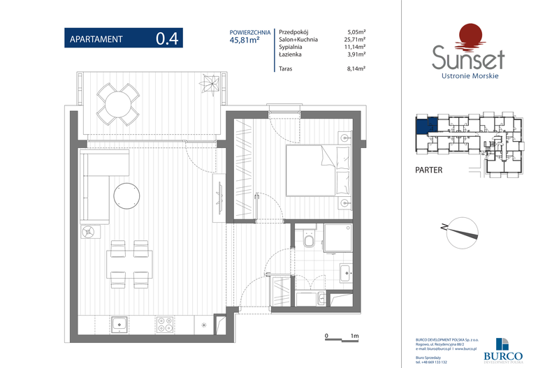 Apartament wakacyjny 45,81 m², parter, oferta nr Budynek A 0.4