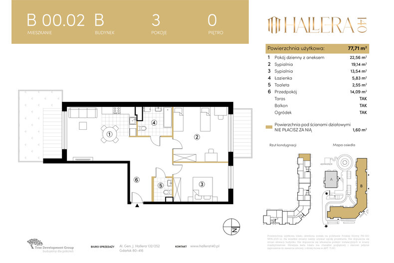 Apartament wakacyjny 77,71 m², parter, oferta nr B.00.02