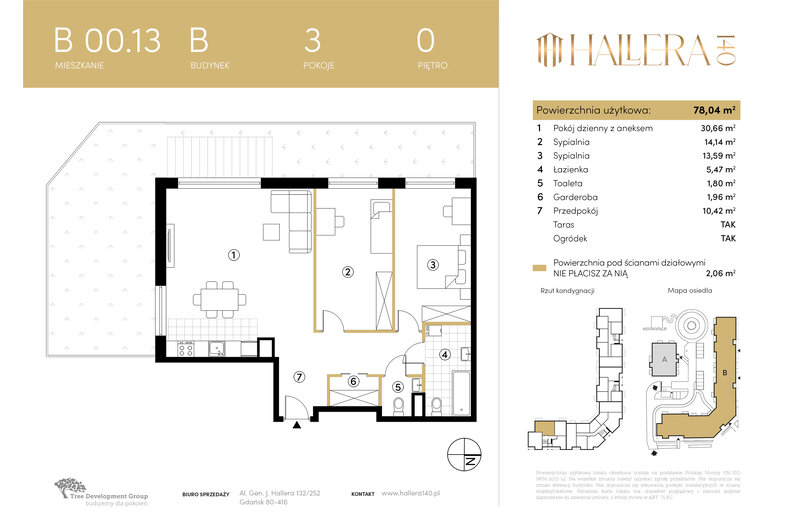Apartament wakacyjny 78,04 m², parter, oferta nr B.00.13