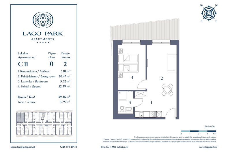 Apartament wakacyjny 39,36 m², parter, oferta nr C11