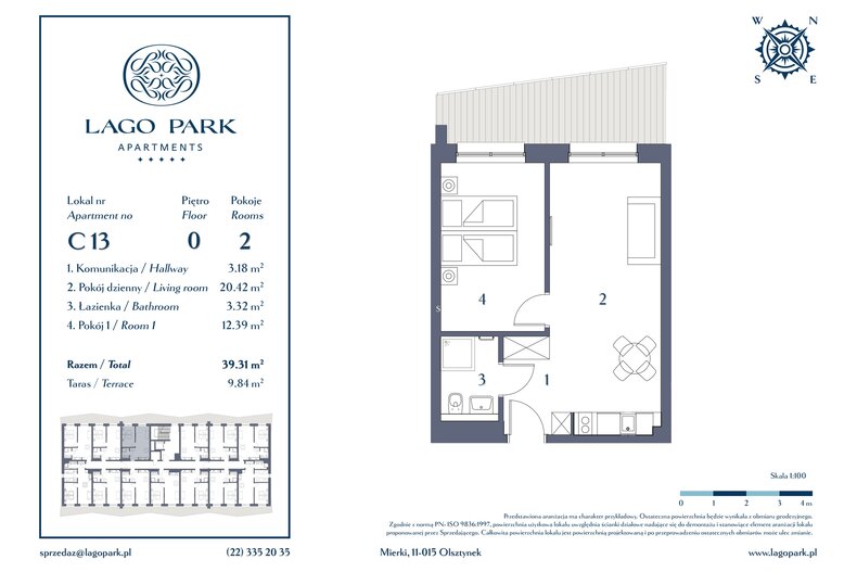 Apartament wakacyjny 39,31 m², parter, oferta nr C13