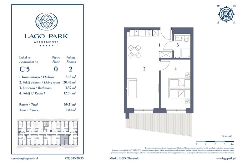 Apartament wakacyjny 39,31 m², parter, oferta nr C5