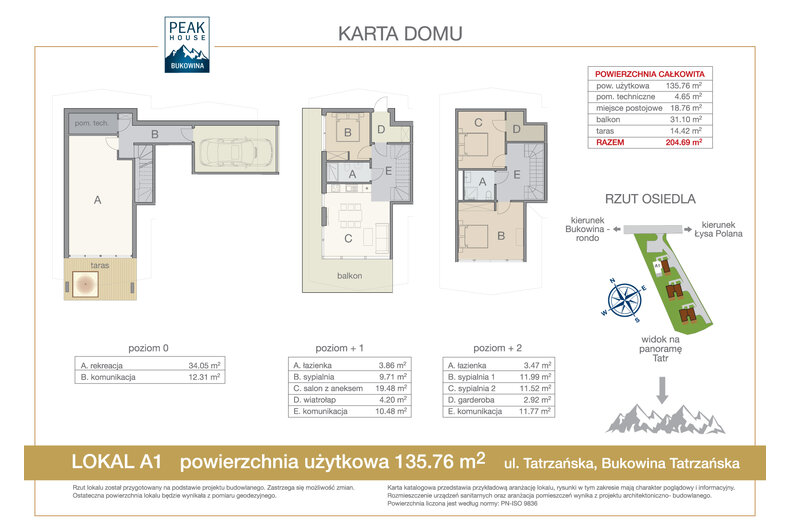 Dom wakacyjny 135,76 m², oferta nr A1