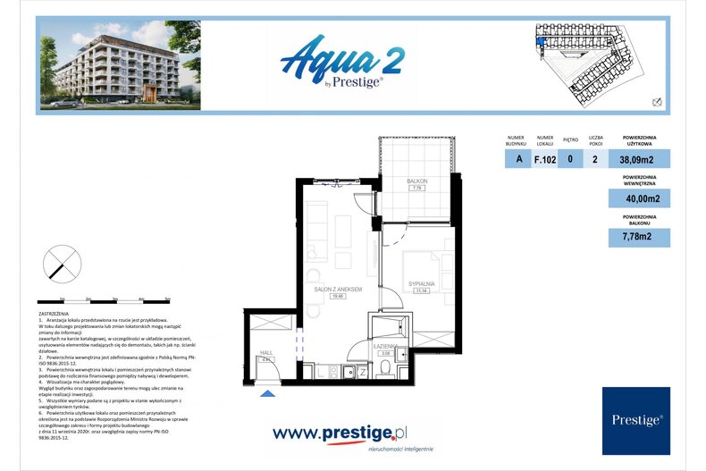 Apartament wakacyjny 40,10 m², piętro 1, oferta nr F.102