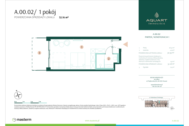 Apartament wakacyjny 32,16 m², parter, oferta nr A/00/02