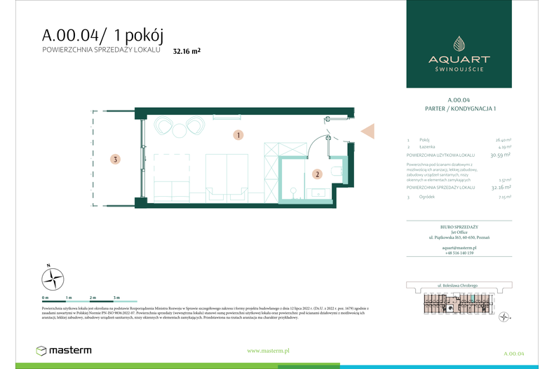 Apartament wakacyjny 32,16 m², parter, oferta nr A/00/04