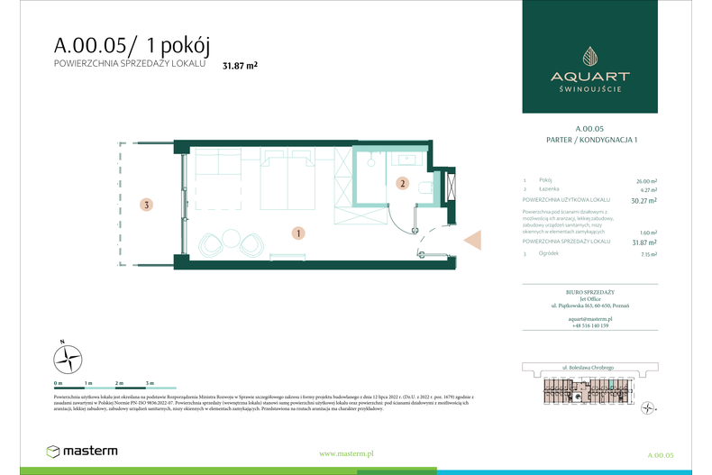 Apartament wakacyjny 31,87 m², parter, oferta nr A/00/05