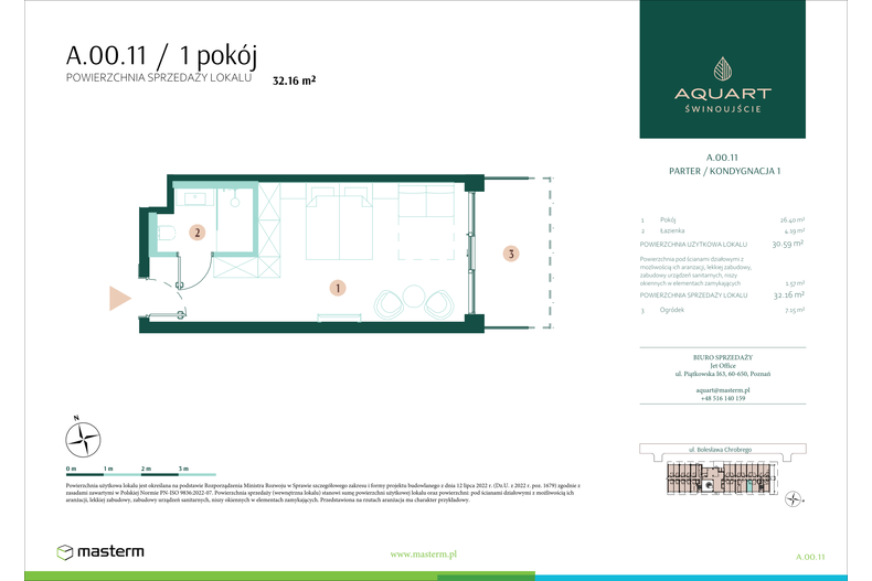 Apartament wakacyjny 32,16 m², parter, oferta nr A/00/11