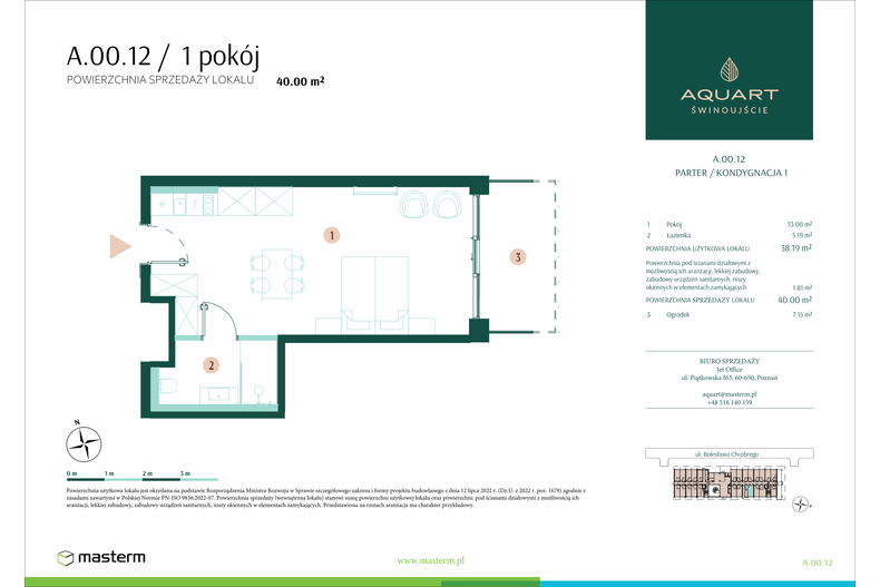 Apartament wakacyjny 40,00 m², parter, oferta nr A/00/12