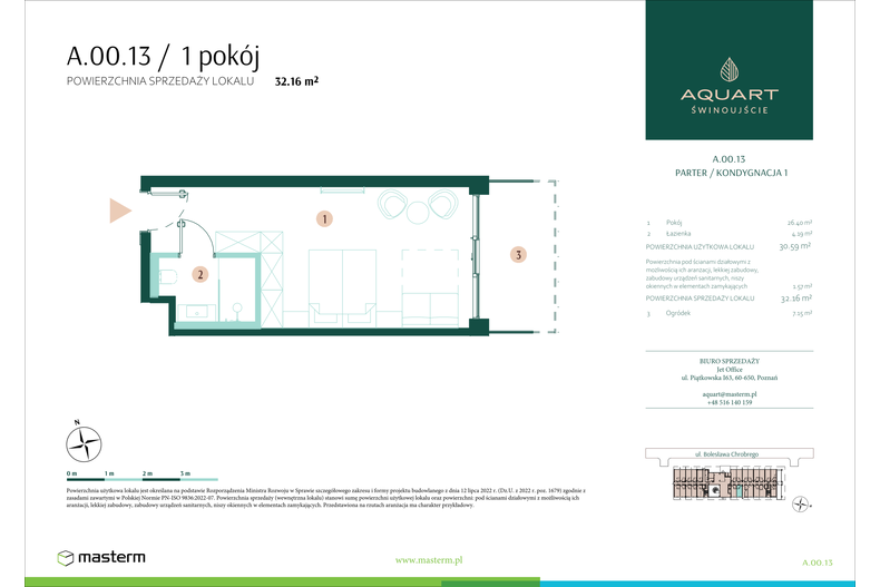 Apartament wakacyjny 32,16 m², parter, oferta nr A/00/13