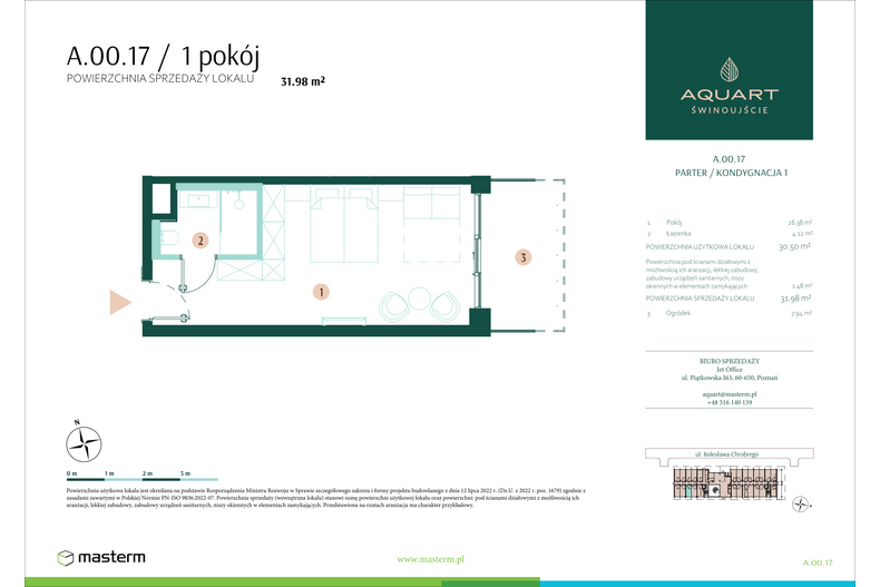 Apartament wakacyjny 31,98 m², parter, oferta nr A/00/17