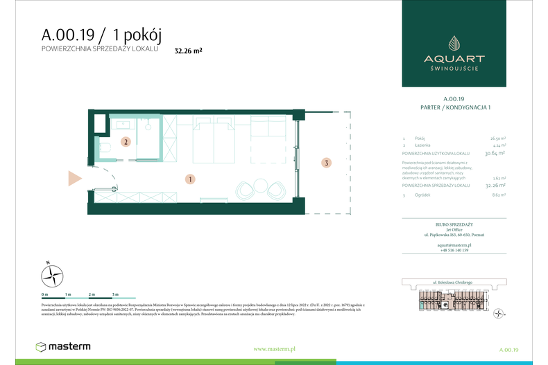 Apartament wakacyjny 32,26 m², parter, oferta nr A/00/19